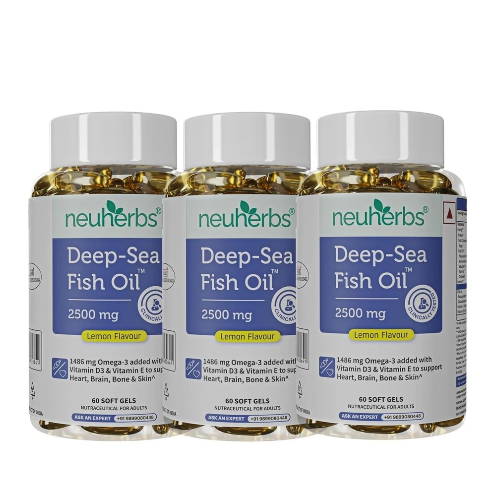 Deep Sea Omega 3 Fish Oil -Omega 3 Supplement Triple Strength 2500 Mg t420