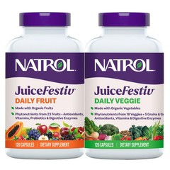 Natrol Juicefestiv Daily Fruit & Veggie, 240 Capsules NEW