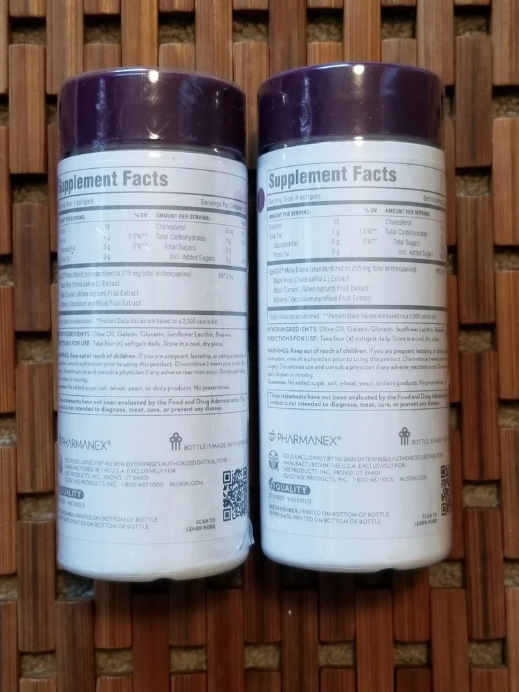 Nu Skin Pharmanex ageLOC Meta Pack of 2 120 Capsules Each Dietary Supplement New
