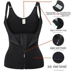 Women’s Sports Sauna Sweat Waist Trainer Vest Zipper Gym Slimming Body Shaper US