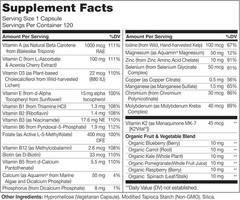 Men’s Energy & Immune Support – 120 Multivitamin Capsules with Whole Foods