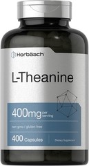 Horbäach L-Theanine 400mg | 400 Capsules | High Potency Supplement | Non-GMO & G