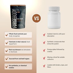 FORGEBODY® Beef Organ Capsules Brain Support 1 Month Non-gmo Grass Fed Blend