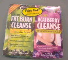 Applied Nutrition 14-Day Acai Berry Cleanse + Fat Burn Cleanse 56 Ct each 1/2027