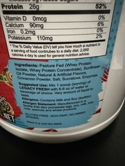 Legacy Whey Protein 5lb Pasture Fed 26g Protein Muscle Recovery cinnamon bun