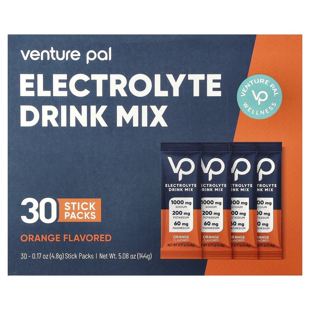 Electrolyte Drink Mix, Orange, 30 Stick Packs, 0.17 oz (4.8 g) Each