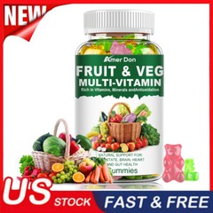 Natural Fruits & Veg Gummies Multi-Vitamin Dietary Supplement, High Potency 60Pc