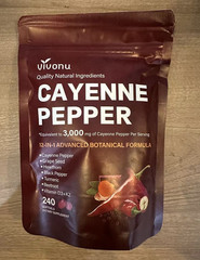 vivonu Cayenne Pepper 12-in-1 Botanical Formula 300 mg 240 Softgels Gluten-Free