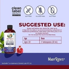 Mary Ruth’s Daily Liquid Hair Formula Supplement Blueberry Pomegranate Flavor