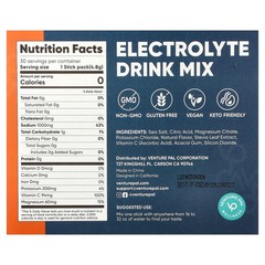 Electrolyte Drink Mix, Orange, 30 Stick Packs, 0.17 oz (4.8 g) Each