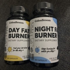 ColonBroom Day & Night Fat Burner Vegan Gluten-Free Dietary Supplement 60 Capsu…
