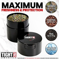 Tightvac 1/2 to 3 Ounces Airtight Herb Storage Container – Patented Vacuum Se…