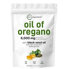 2 Oil 1 in of Oregano & Black Seed Softgels Count with Carvacrol,Immune Supports