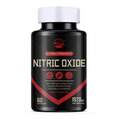 60 Nitric Oxide Booster Supplement w/ L-Arginine Premium Workout Muscle Capsule