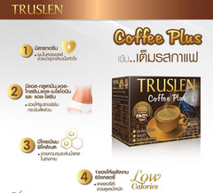 Truslen Coffee Plus Instant Coffee Mix Sugar Free Diet Coffee 80 Sachets (2 Box)