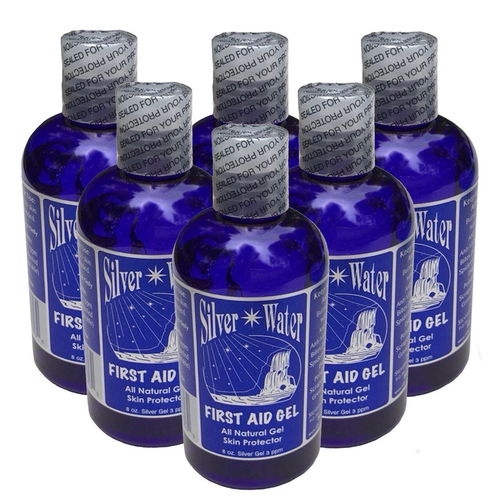 Silver Water Colloidal Silver First Aid Gel, 6 pack, 3 ppm, 48 oz.
