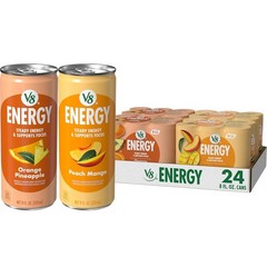 Energy Peach Mango & Orange Pineapple Variety Pack — 24 Cans, 8 oz