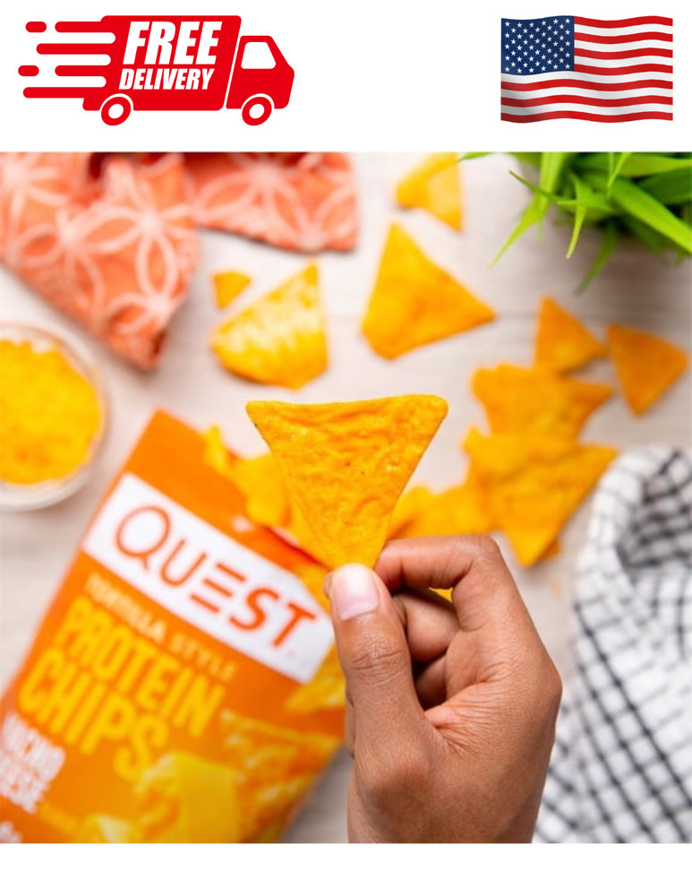 Quest Protein Chips Nacho Cheese Tortilla Style Chips 4 Pack 1.1 Oz High Protein