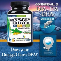 Fish Oil Omega-3 Supplement – Wild Caught DPA EPA DHA – 90 Count (Pack of 1)