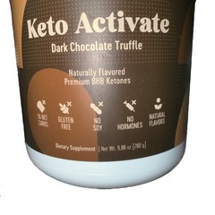 2 Pack KETO ACTIVATE Konscious DARK CHOCOLATE TRUFFLE Ketones BHB Diet Drink Mix