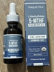 Triquetra L-Methylfolate 5-MTHF Plus Methyl B12 -15 MG Authentic Sealed Bottle