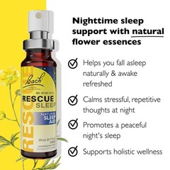Bach Flower Remedies Rescues Sleep Natural Sleep Aid Homeopathic Spray 0.7 fl oz
