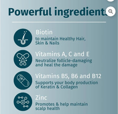 WEEM Hair Skin and Nails Gummies – Supports Healthy Hair – Vegan biotin Vitamins