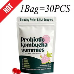 Probiotic Kombucha Gummy – Prebiotics, Probiotics, Postbiotics, Fiber Supplement