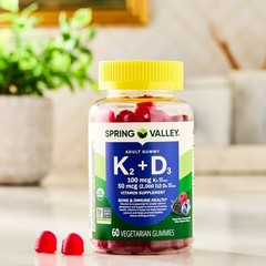 Spring Valley Vitamin K2 + Vitamin D3 Gummies Mixed Berry 60 Count