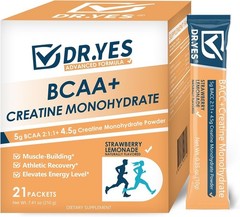 DR.YES Creatine Monohydrate Powder, Boost Strength, Muscle Recovery for Men &…