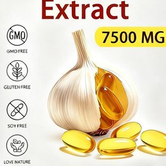 1-3Pack Elare Aged Garlic Extract, 300 Softgels, 7500mg Odorless Heart & Immune