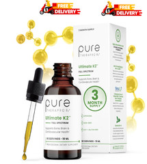 Pure Therapro Rx Ultimate K2 Supplement | Liquid 0.34 Fl Oz (Pack of 1)