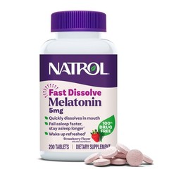 Melatonin 5mg Fast Dissolve Tablets – Sleep Support, Strawberry Flavor, 200 Coun