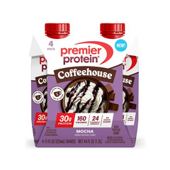 Premier Protein Shake, Coffeehouse Mocha, 30g Protein, 11 Fl Oz, 4 Ct Free Ship