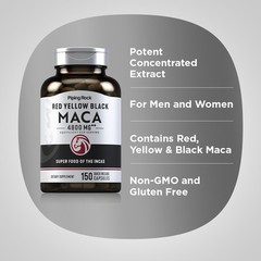 Maca Root Capsules | 4800mg | 150 Count | For Men | Non-GMO | by Piping Rock