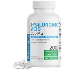 Bronson Hyaluronic Acid 200 MG, 200 Vegetarian Capsules