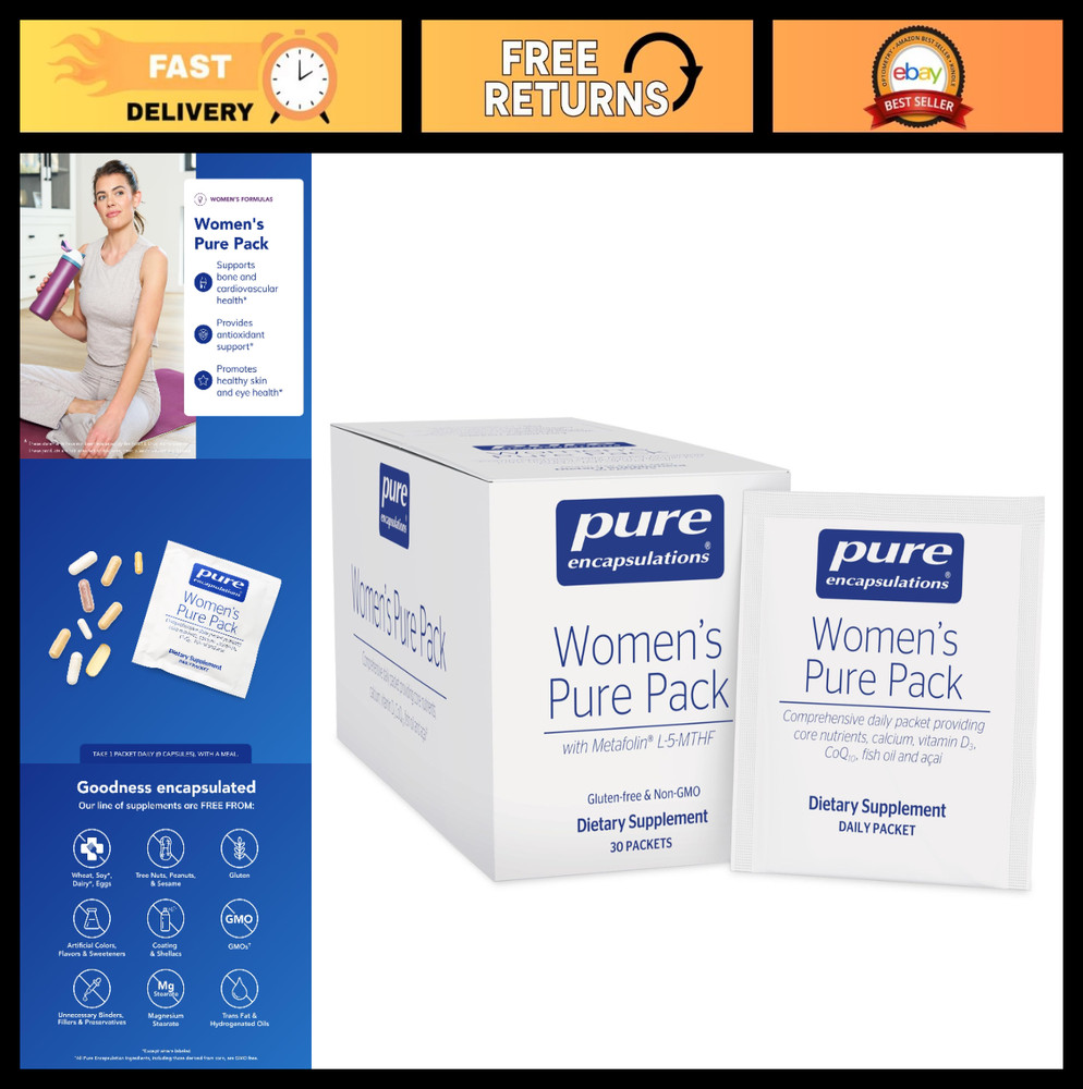 Women’s Health Supplement Pack – Supports Bone, Heart, Eye & Breast Health – Cal