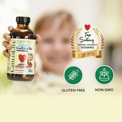 ChildLife Cod Liver Oil Natural Strawberry 8 fl. oz Each (Pack of 3)