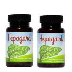 Pack of 2 Hepagard Natural Liver Support Supplement 30 Vegetable Capsules Detox