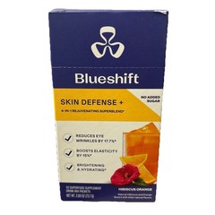 Blueshift Nutrition Skin Defense Plus Hibiscus Orange 10 Stick Packs BB 10/2026