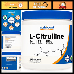 Pure L-Citrulline Powder 250g – Boost Energy, Enhance Performance, Muscle Suppor