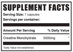 NVS 100% Creatine Monohydrate Capsules 5000mg (700mg Per Cap) USA Free Shipping
