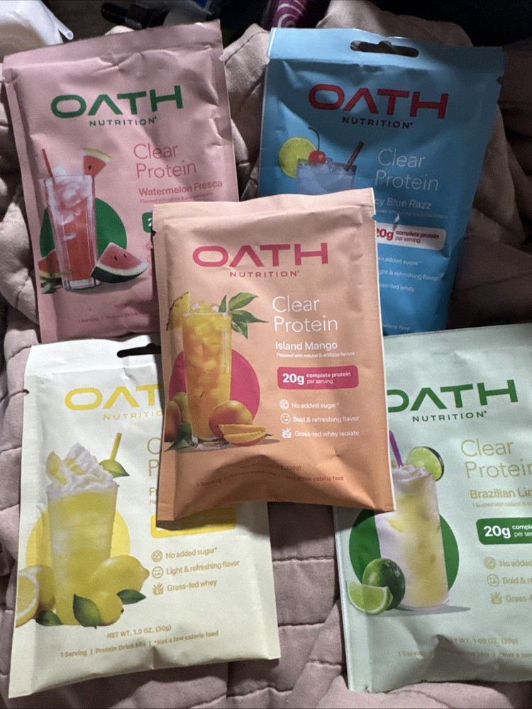 Oath Nutrition Clear Whey Protein – Variety Pack 5 Count