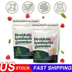 3X Probiotic Kombucha Gummy – Prebiotics,Probiotics,Postbiotics,Fiber Supplement