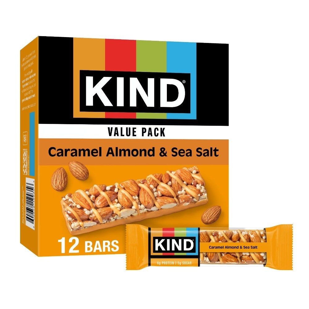 Gluten Free Caramel Almond Sea Salt Snack Bars Value Pack 12 Count 1.4 oz