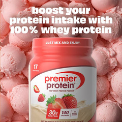 Premier Protein 100% Whey | Strawberry Milkshake | 30g Protein