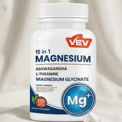 DeepCalm VEV 15 in 1 Magnesium Glycinate & Citrate Complex Capsules+