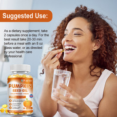 Saw Palmetto 3000mg 120 Caps and Pumpkin Gluten Free/No Soy/No Preservatives