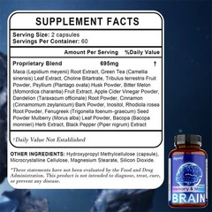 Brain Support 240pcs, Improves Mood,Relieves Anxiety,Promotes Brain Nerve Health