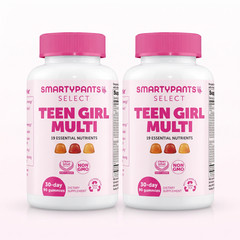SmartyPants Select Teen Girl Multivitamin 90 Gummies Dietary Supplement-2 Pack